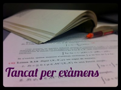 Tancat per exàmens